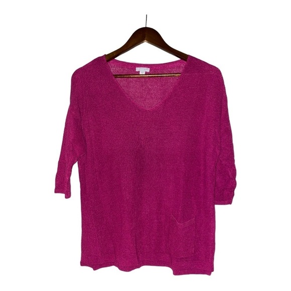 J.Jill Purple‎  V-Neck Rib-Knit Women’s Sweater Size M - Picture 1 of 7